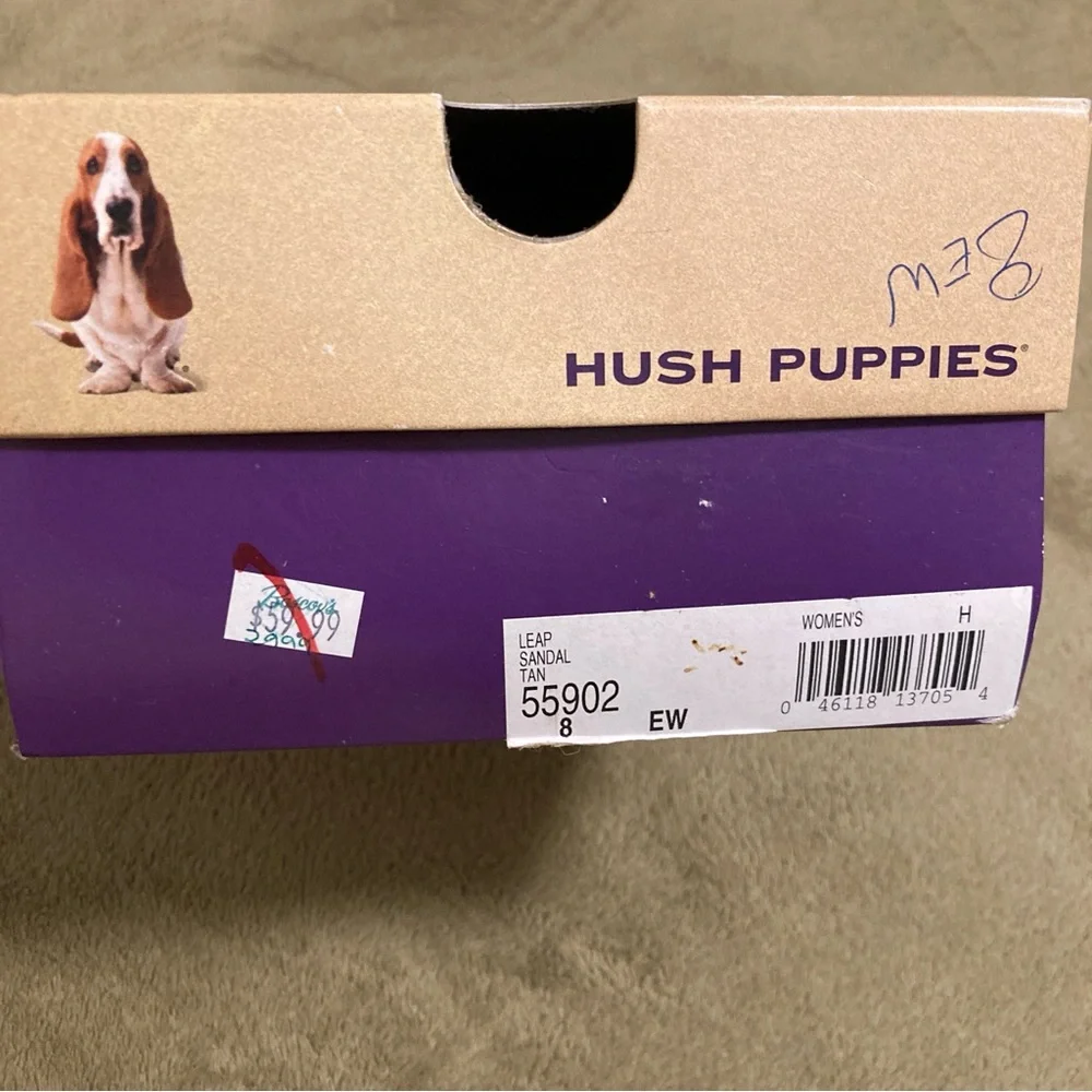 NIB Vintage Hush Puppies Leap Leather Sandals 8W